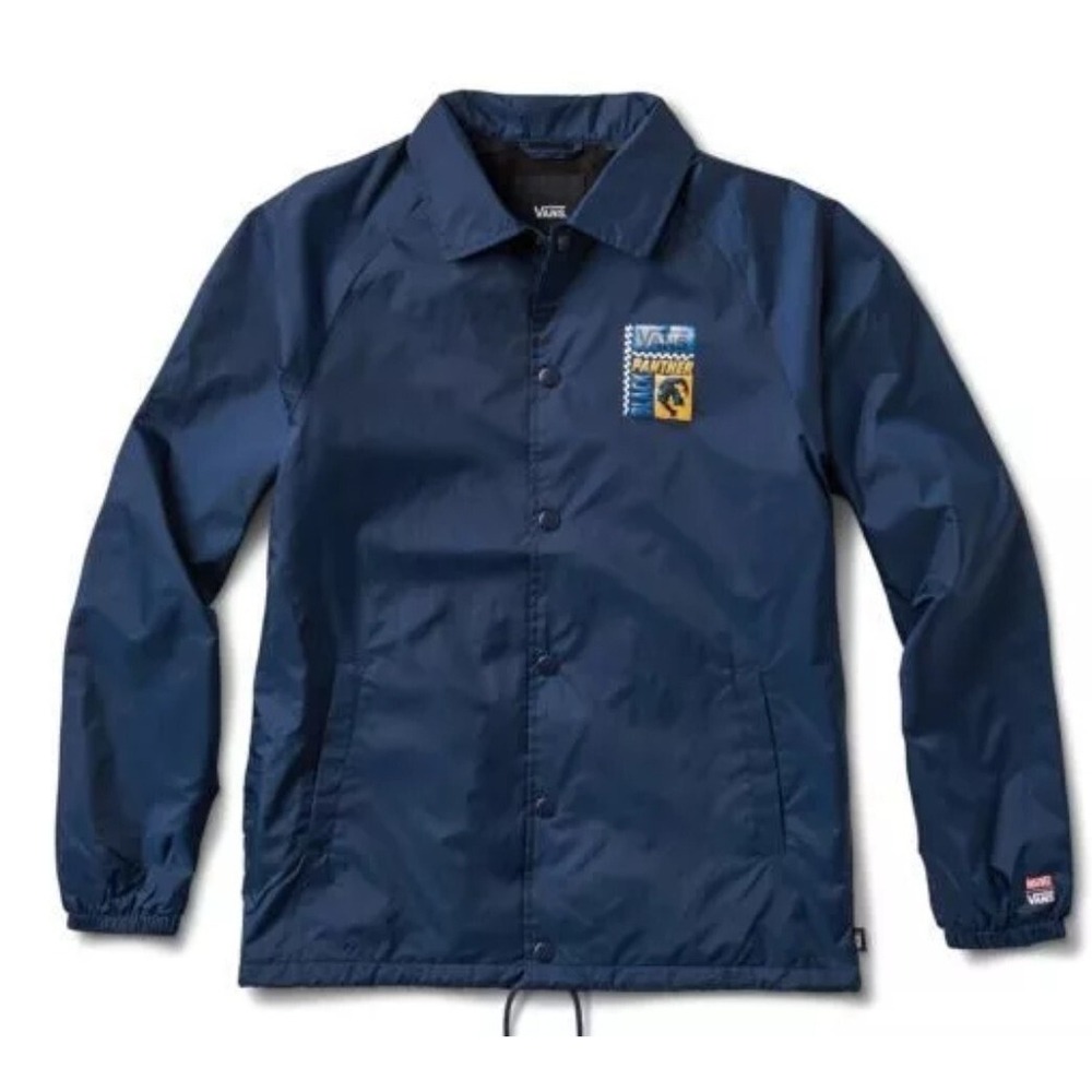 Vans Disney Marvel Black Panther Torrey Coaches Jacket Snap Button Wakanda Small
